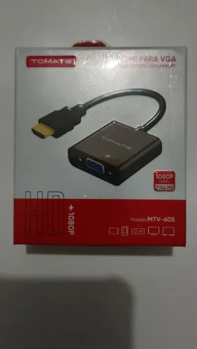 Cabo Adaptador Hdmi Para Vga Para Tv Pc Xbox360<br><br>Notebook ?TOMATE<br><br>C147 MTV-605?HD