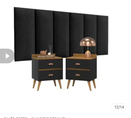 Cabeceira de cama casal mais mesa