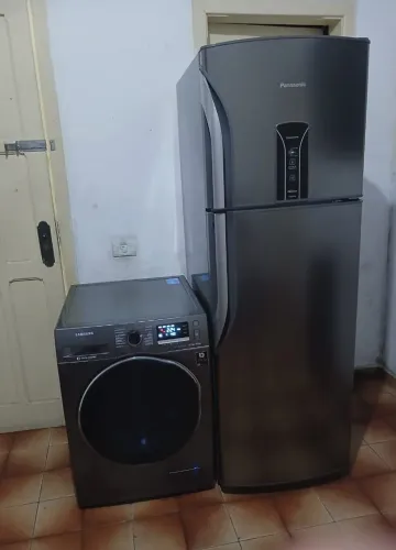 Geladeira Inox Frost Free + Lava e seca Samsung 127v