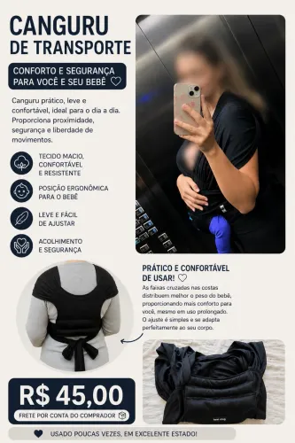     Canguru Wrap Sling Best Sling - Pouquíssimo Uso