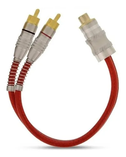 Cabos Y Rca Blindado 2 Machos Vermelho Blindados