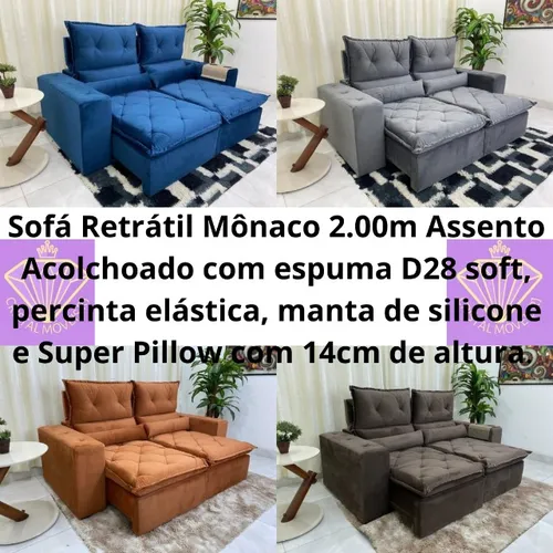 Sofá Retrátil Mônaco 2.00m LD