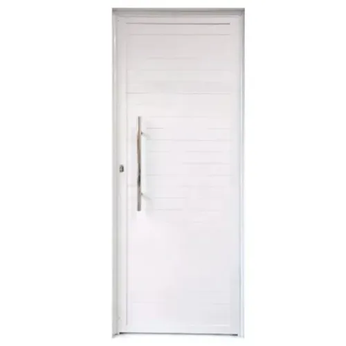 Porta Aluminio Lambril Suprema L25 com puxador de inox - 210x80 esquerda - frete a/c