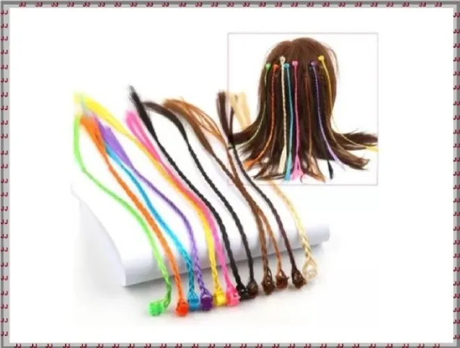 Kit mechas coloridas infantis com 6 unidades