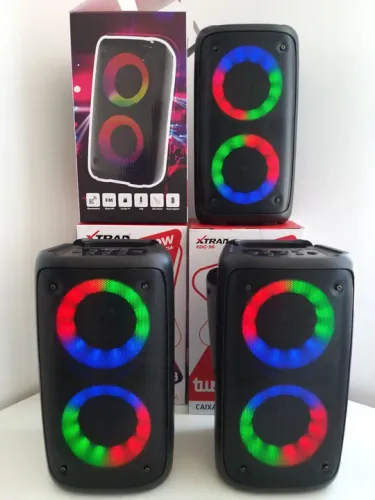 Caixa De Som Bluetooth Xtrad modelo Xdg-96 Led auxiliar