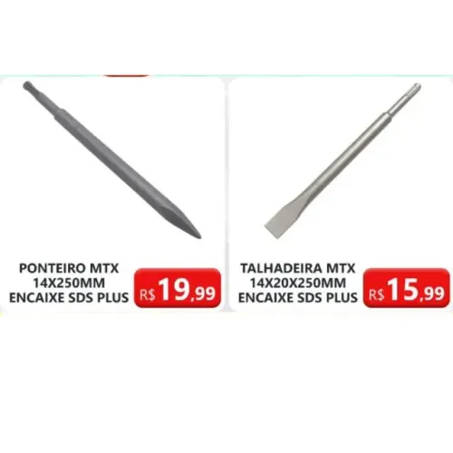 Ponteiro mtx encaixe sds plus/  Talhadeira encaixe sds plus