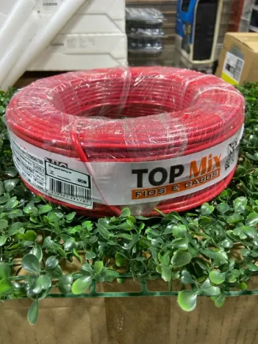 Rolo de fio 4,00mm  Elétrico Top Mix Vermelho 100m