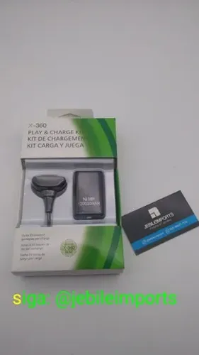 Kit cabo e bateria controle Xbox 360 -frete grátis