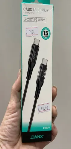 Cabo de Dados Carregamento Tipo C Turbo 60W de 1.2m- Loja Coimbra Computadores Entregamos