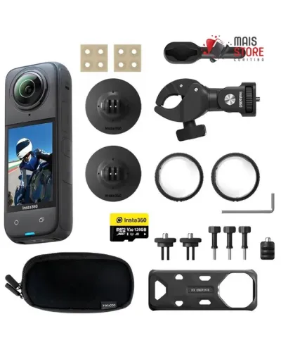 Câmera de Ação Insta360 X4 Motorcycle Bundle  (Novo/Lacrado)