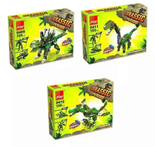  Dinossauros Jurassic Period - Brinquedos de Montar