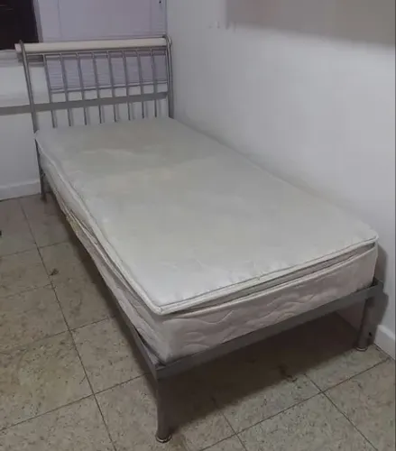 Cama Solteiro Ferro E Madeira 216x100x35 + Colchão Ortobom