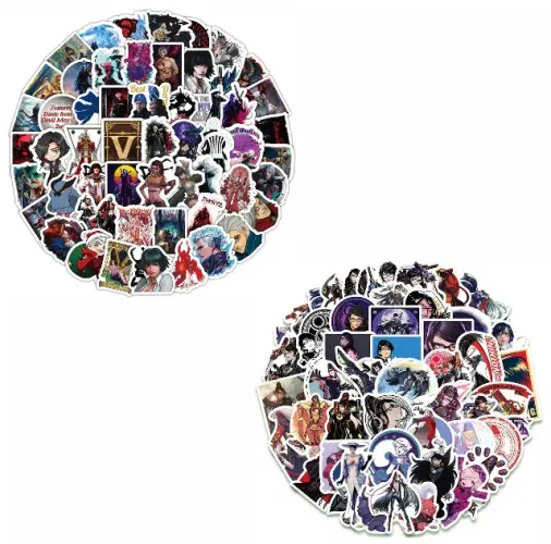 Kit 150 Adesivos de Devil May Cry e Bayonetta - Autocolantes Pcs Unidades