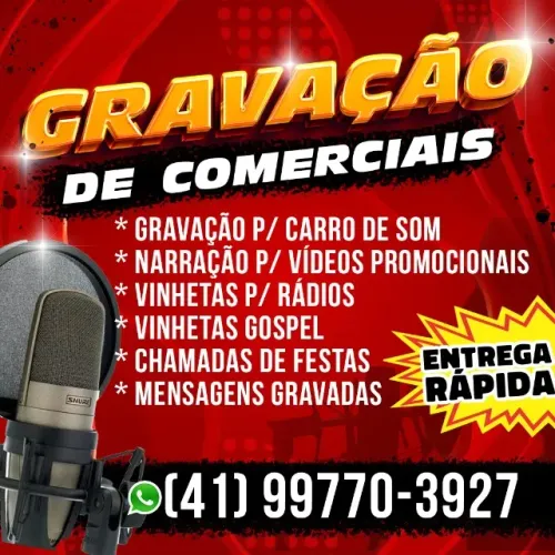 Gravação e divulgação com carro de som