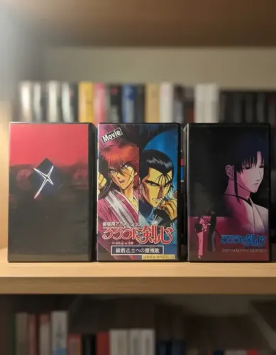 kit fitas vhs ova samurai x - 3 unidades