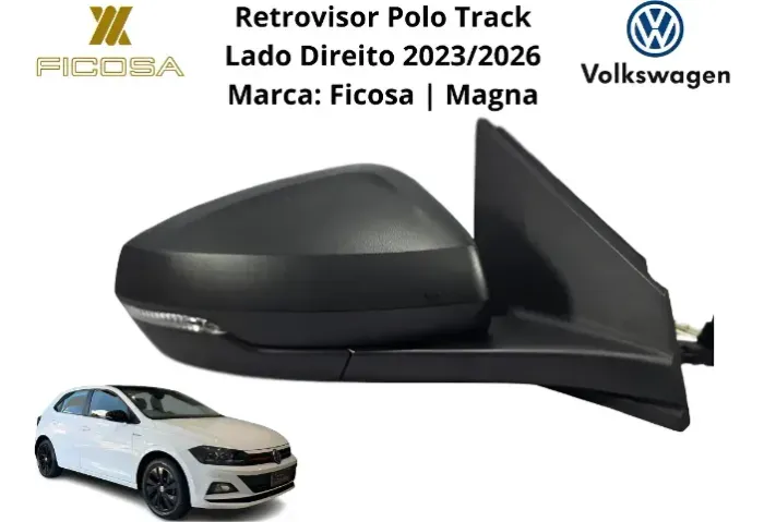 Retrovisor Volkswagen Polo Track Manual Com Pisca 2023/26 Ld (Usado)