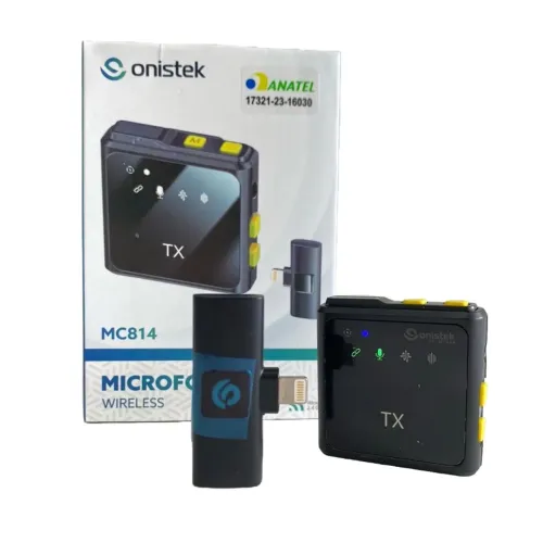 Microfone Lapela Sem Fio Para iPhone Lightning Profissional - Onistek em São Luís ma