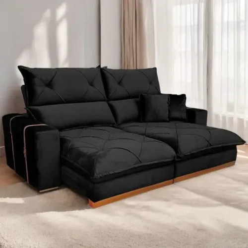 Sofá Retrátil e Reclinável Gran Bello 2,50 cm Pronta Entrega