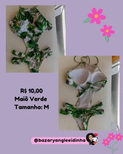 Maiô Verde Estiloso Tamanho M
