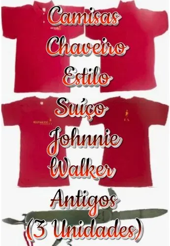 Camisas e Chaveiro Multifuncional Johnnie Walker Antigos