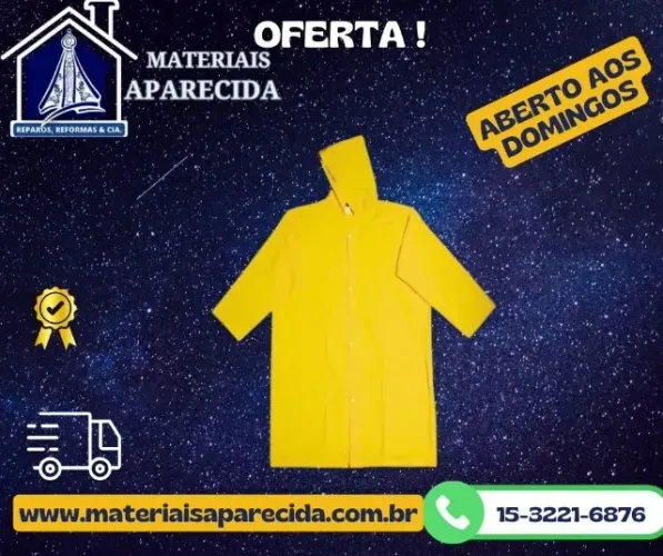 Capa de Chuva Adulto Amarela G Nikokit