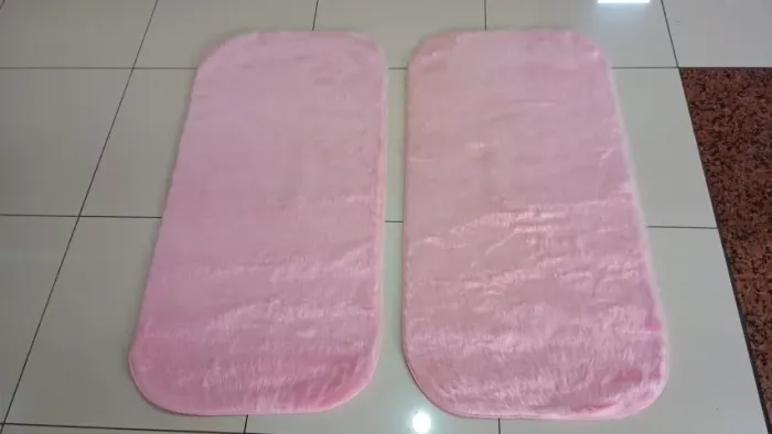 kit 2 tapetinhos ecologicos 0,50x1,00m rosa 001-42