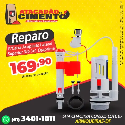 Reparo Para Caixa Acoplado Lateral Superior 3/6 3x1 Egaprime