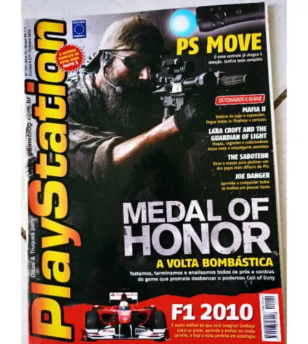 Revista Playstation Nº 141 com detonado de Mafia II e Lara Croft and the Guardian of Light