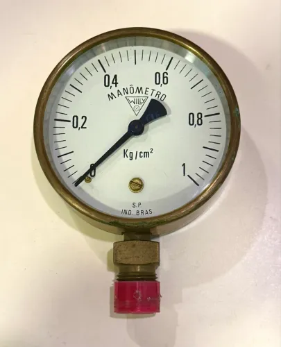 Manômetro pressão gases ou fluidos 100mm willy 