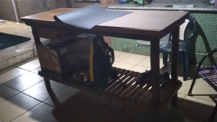 Balcão bancada pra 750kg.zerada.prancha massiça.nova