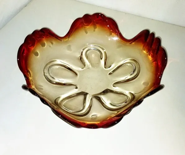 Belíssimo Centro de mesa em Cristal Murano 