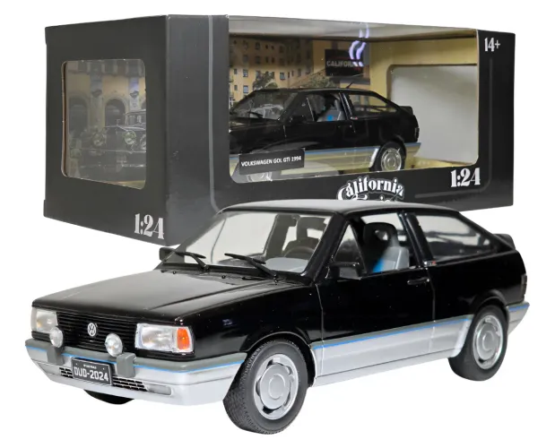 Miniatura Volkswagen Gol GTI 1994 Preto escala 1/24 California Classics