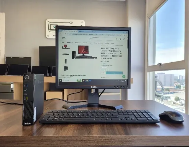 Mini PC Completo Lenovo ThinkCentre M93P - Core i5 | 4ª Geração | 128GB SSD | 8GB DDR3
