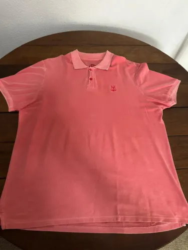 Camisa Polo Flamengo Edição Especial rosa/salmão estonada tam. 3g - produto oficial 