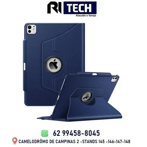Capa Giratória para iPad Pro 13 polegadas (M4) 2024 com suporte para Caneta