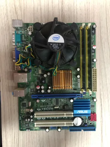 KIT LGA 775 Core 2 Quad + 4GB RAM + Placa-mãe + GPU + Fonte