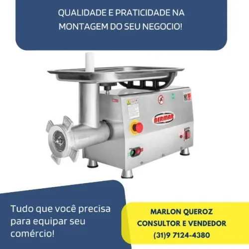 Moedor de Carne Bermar Todo Inox Bivolt