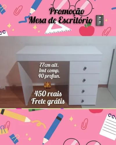 Mesa de Escritório Branca em Promoção