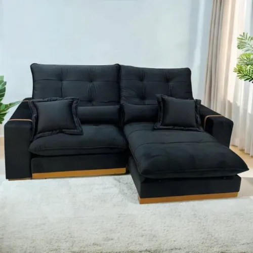 Sofá Retrátil e Reclinável Arthur 2.50m - Entrega Rápida