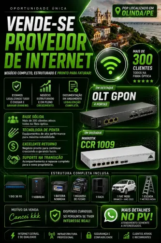 VENDO PROVEDOR DE INTERNET 