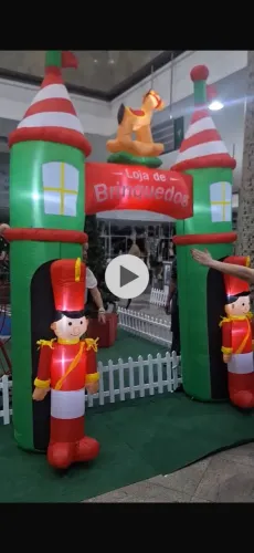 Portal Inflável Decoração de Natal