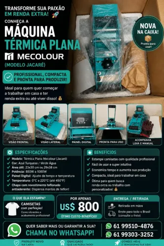 Máquina de estampar camiseta.