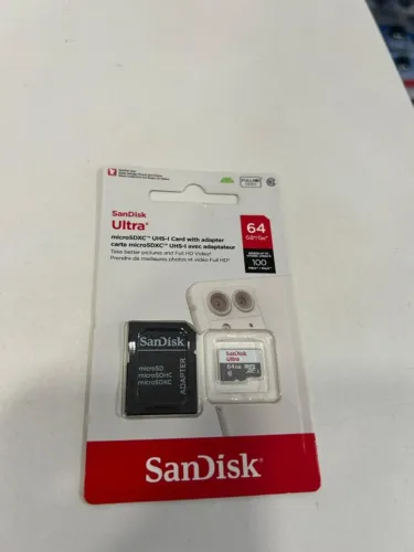 Cartão de Memória 64GB Sandisk para Gravação Câmera Celular