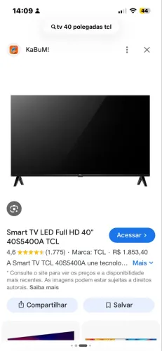 Tv 40 polegadas nova smart