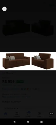 Vendo jogo de sofá 3 e 2 lugares