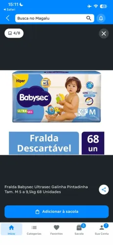 Fralda descartável