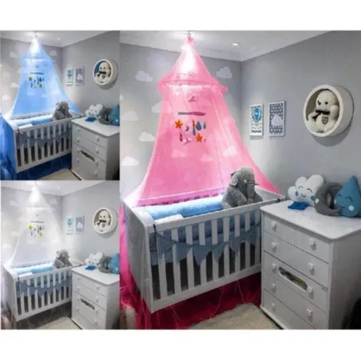 Véu Mosquiteiro de Teto para Berço e Cama de Solteiro/ Entrega Grátis 