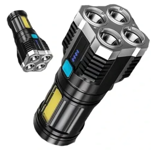 Lanterna Led Recarregável USB Super Brilhante (Novo)