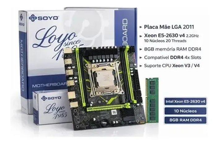 Kit Xeon | 2630V4 | Soyo | 08GB RAM