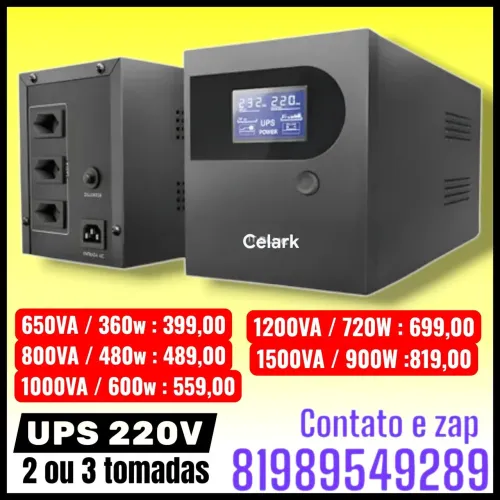 nobreak Celark 1500VA,1200VA,1000VA,800VA,600VA